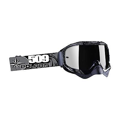 NEW 509 POLARIS BLOCKADE BLACK GOGGLES WITH CHROME LENS REMOVABLE NOSE 