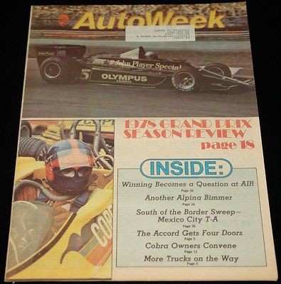   17 1978 AUTOWEEK MAGAZINE GRAND PRIX PREVIEW, JOHN PLAYER SPECIAL F1