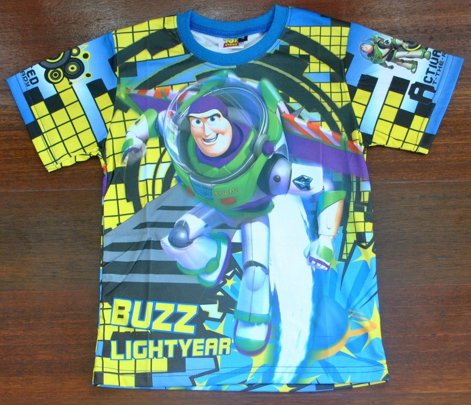 TOY STORY 3 BUZZ Boys Girl Kid T Shirt Sz XL Age 8 10 #03 Cartoon 