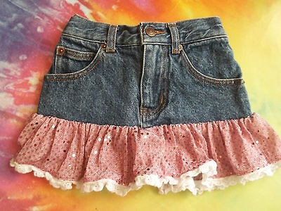 Boutique KIDDIE KORRAL Western Wear Denim SHIRT Girls Sz 3 Pink Sequin 