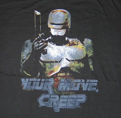Robocop Movie Your Move, Creep Figure & Gun T Shirt Size XXL, NEW 