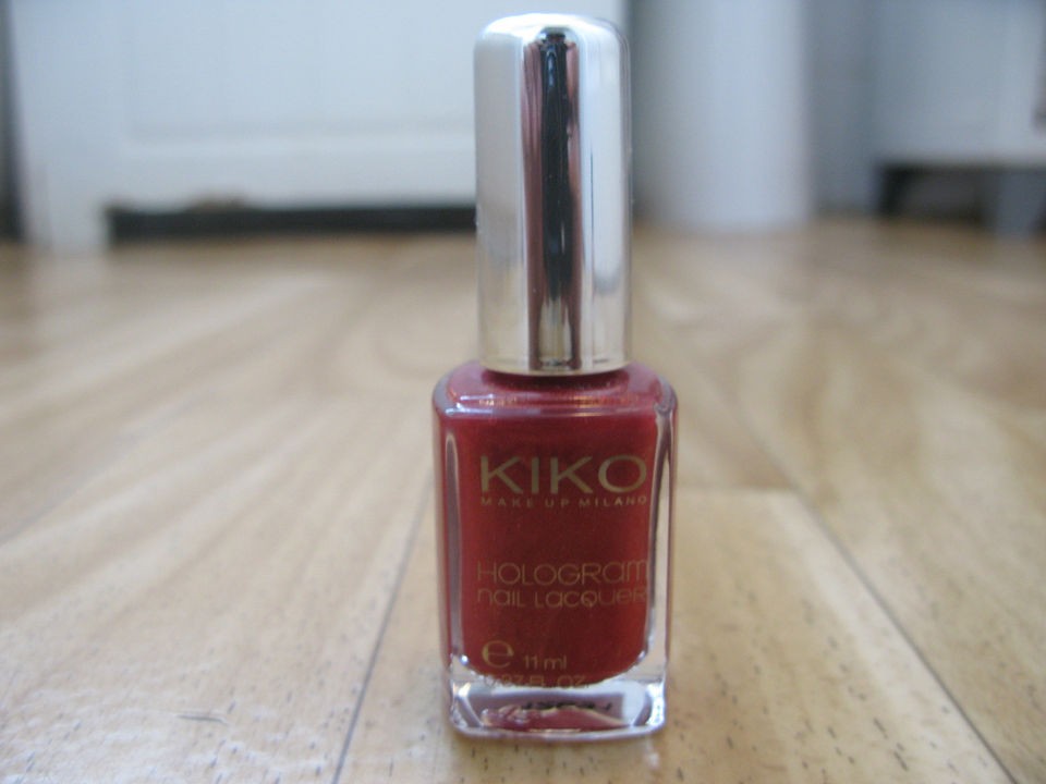 KIKO 353 MILANO HOLOGRAM NAIL LACQUER POLISH LIGHT IMPULSE RED 