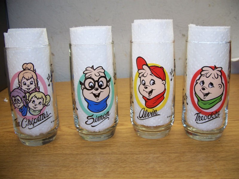 chipmunks chipettes alvin theodore simon 1985 glasses expedited 