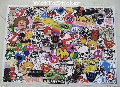   Sticker Bombing bomb sheet Surf Skate Decks RC Cars Trucks Kindle