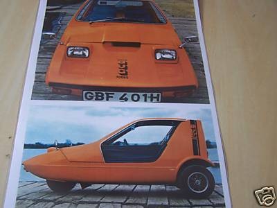 1970 BOND BUG in Profile   laminated poster print