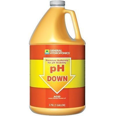 General Hydroponics pH Down 1 Gallon 128 oz GH PH Control