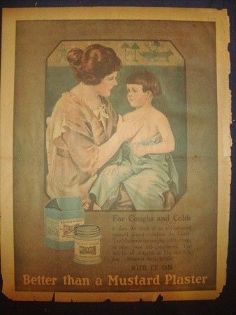 070613CQ MUSTEROLE OINTMENT RUB MUSTARD ART ADVERT JANUARY 20 1921 OLD 