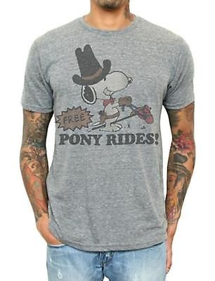 Junk Food Peanuts Snoopy Free Pony Rides Vintage Licensed Adult T 