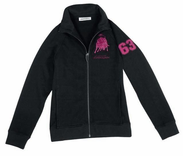 lamborghini ladies sweatshirt black berry