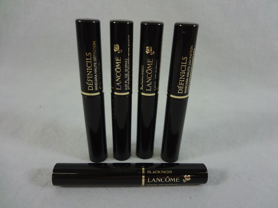 Lot of 5 Lancome Definicils Black Mascara Minis Travel Size FRESH 