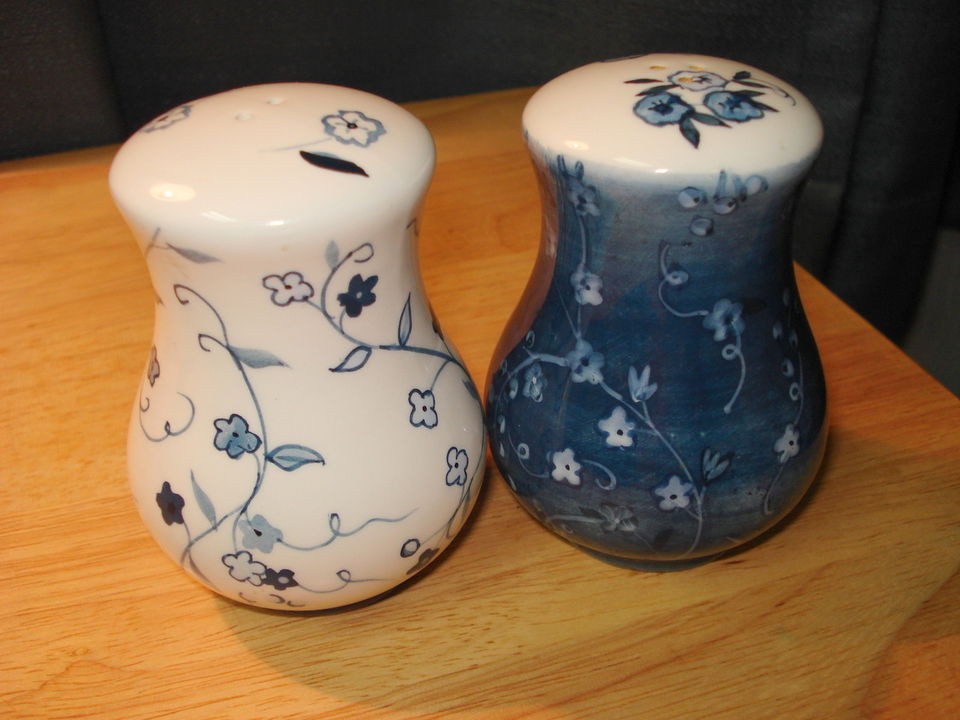 Lang and Wise Floral Blues Salt and Pepper Shakers Sherri Buck Baldwin