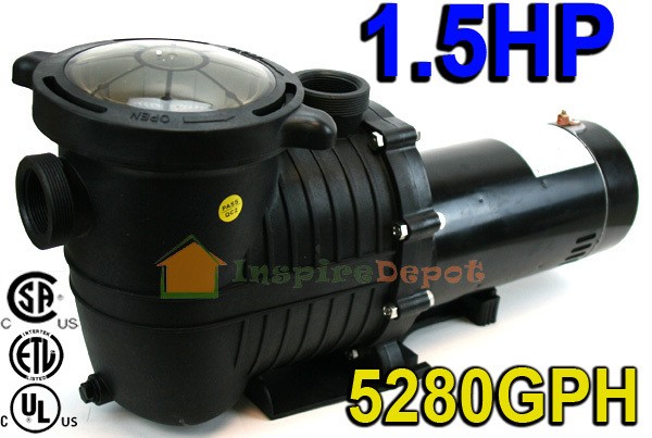 5HP 5280GPH Inground Swimming Pool Pump w/ Strainer UL LISTED