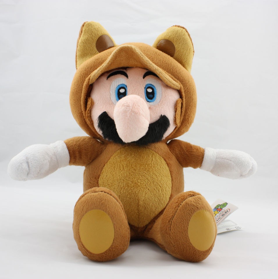Super Mario Bros 11 Raccoon Mario Soft Stuffed Plush Doll Toy W 