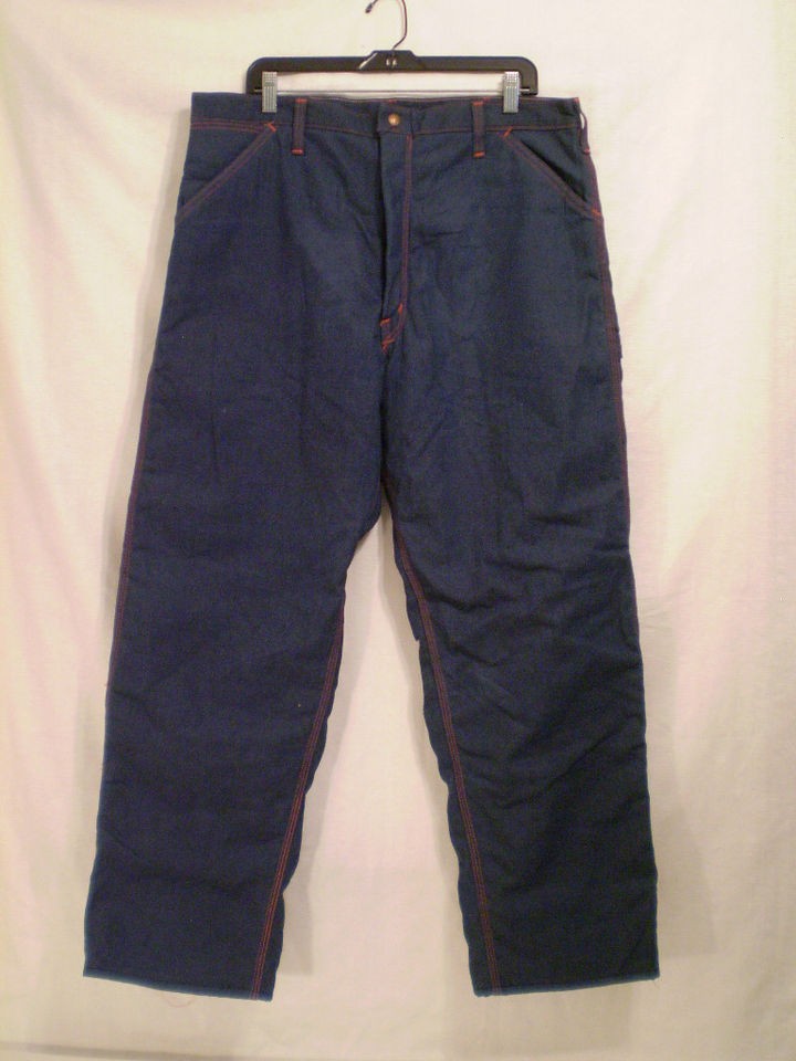 60s montgomery ward quilted lined denim work jean 38x30 one