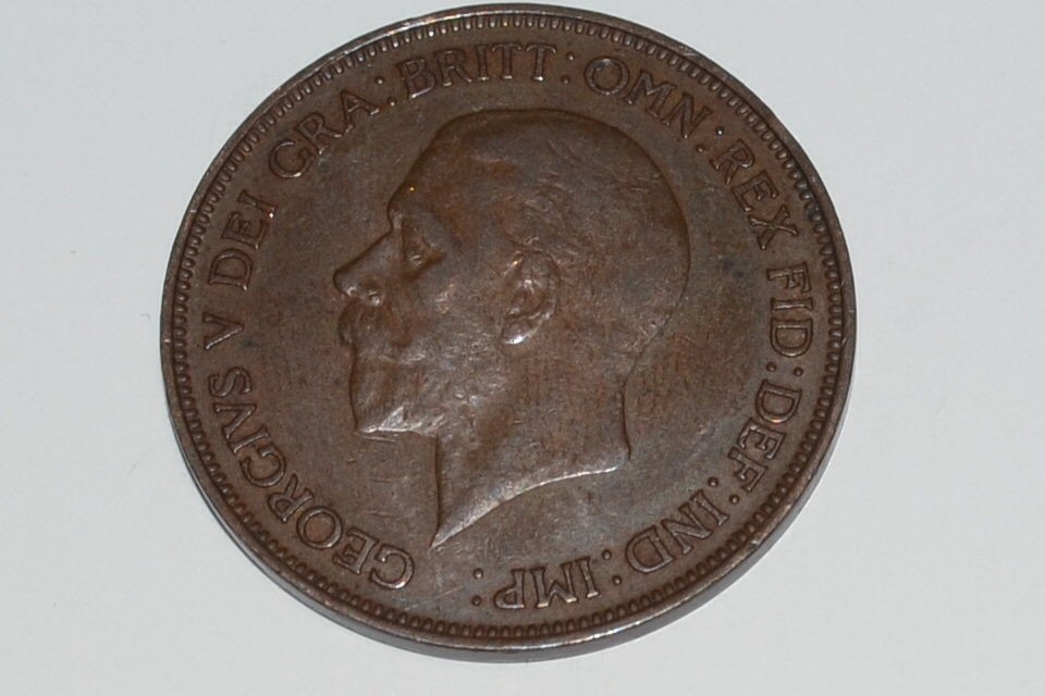 1936 one penny great britan georgivs circulated 