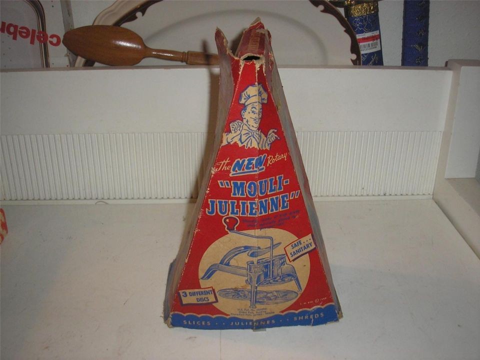 VINTAGE KITCHEN ITEM THE NEW ROTARY MOULI JULIENNESLICES,JULIENNES 