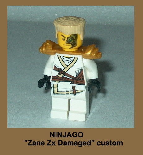 NINJAGO Lego Zane ZX Damaged Cartoon NEW castle custom (dh) #5B