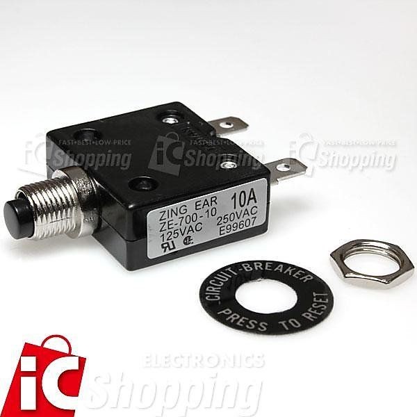 2PCS OF ZING EAR 10A ZE 700 10A MH Circuit Breaker , MADE IN TAIWAN