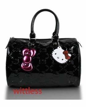 AUTHENTIC SANRIO Loungefly New HELLO KITTY Purse Black MINI CITY BAG 