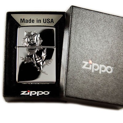 lighter rose zippo 250 high polish chrome flower expedited shipping 