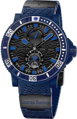   3C NEW ULYSSE NARDIN MARINE BLUE SEA CHRONOMETER LIMITED EDITION WATCH