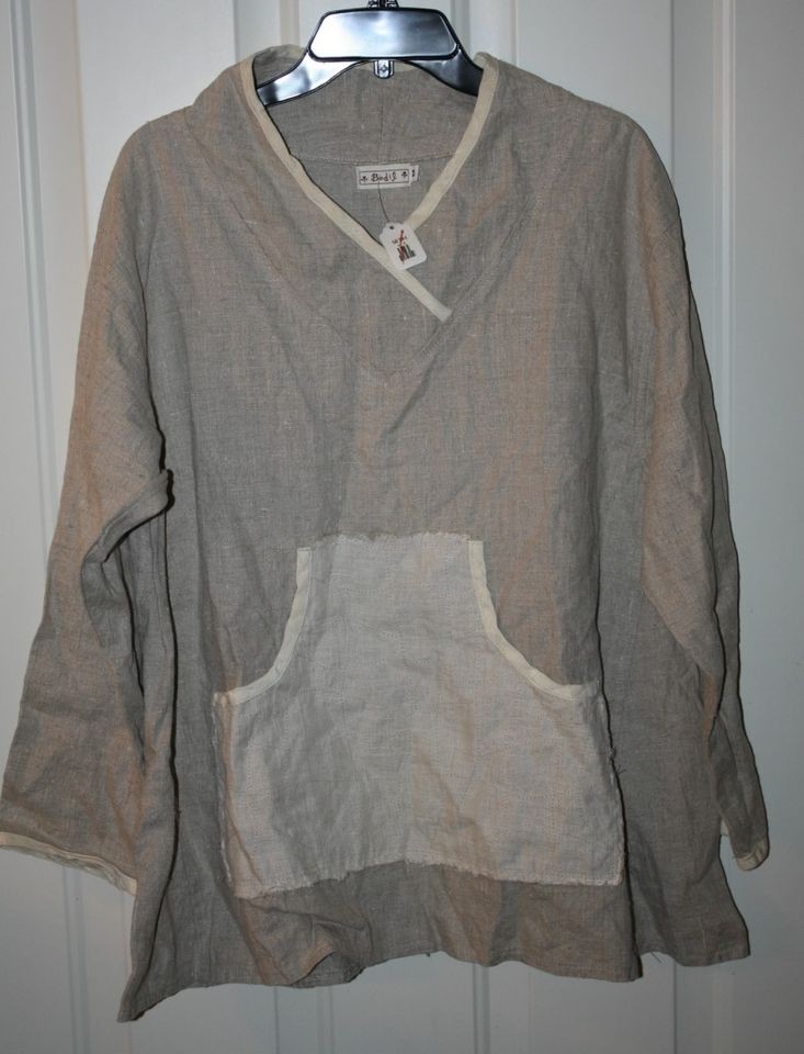 bodil linen long sleeve top pull over medium nwt $ 146