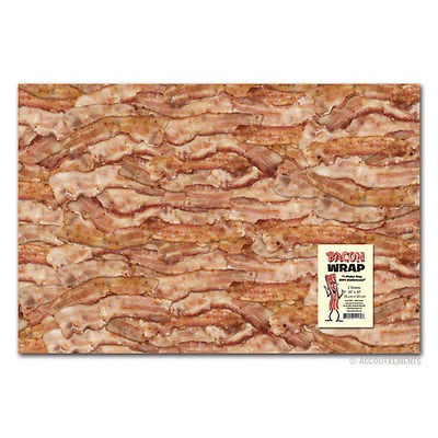 Bacon Gift Wrap Christmas Birthday Presents Strips Novelty Gag Gift 