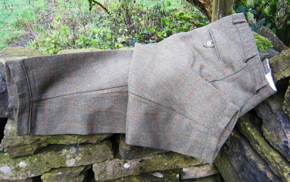 Derby Tweed Breeks   Dark Green Tweed, Szes 30 to 44 Hunting 