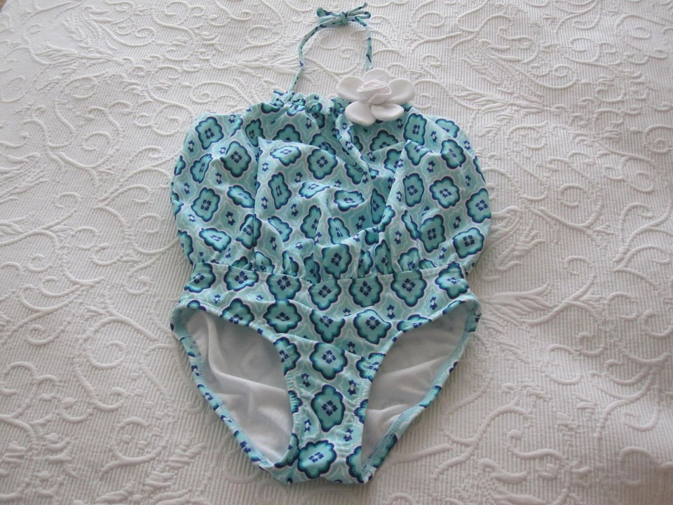   and jack girls size 4 7 Mediterranean Chic teal aqua swimsuit nwt