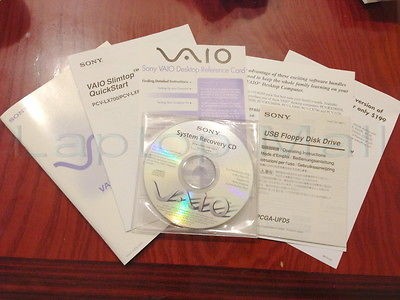 SONY VAIO PCV LX700 PCV LX800 MANUAL & SOFTWARE PACK + MEMORY