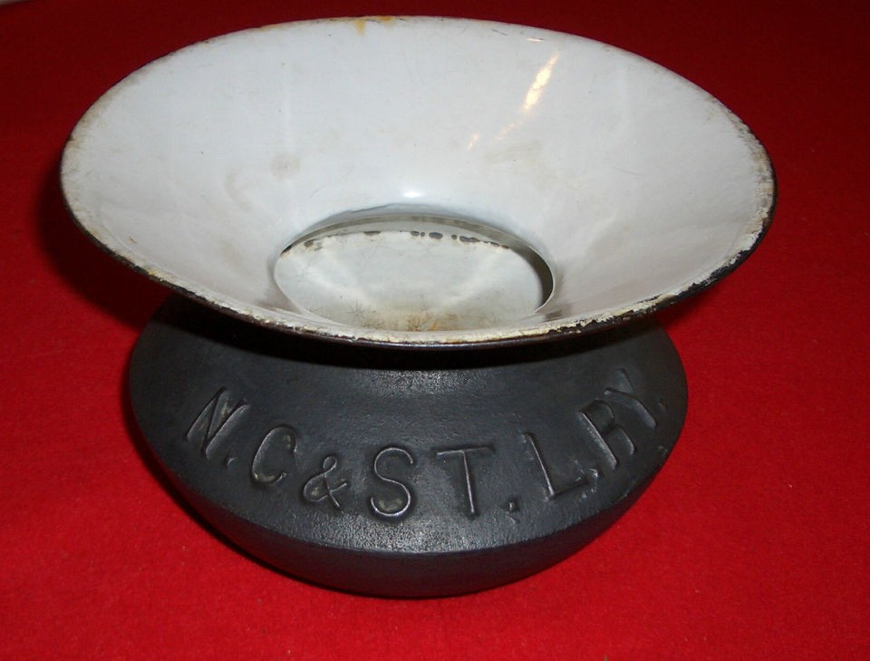 Nashville, Chatanooga & St Louis Railway Spittoon, c 1890 1910, iron 