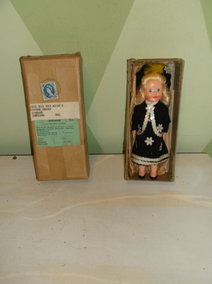 1950s era Celluloid import doll Pearly Queen still new in box