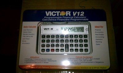 Victor V12 Financial Calculator comparable to HP 12c HP12 HP 12 v 12