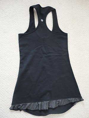 lululemon cool racerback se b lack ruffles sz2 nwt