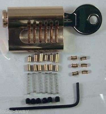 LOCKSMITH CUTAWAY 6 PIN **RE PINNABLE ** EURO PRACTICE LOCK with 