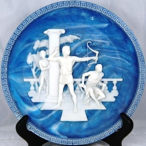 Plate VOYAGE OF ULYSSES Return of Ulysses INCOLAY Semi Precious Stone 