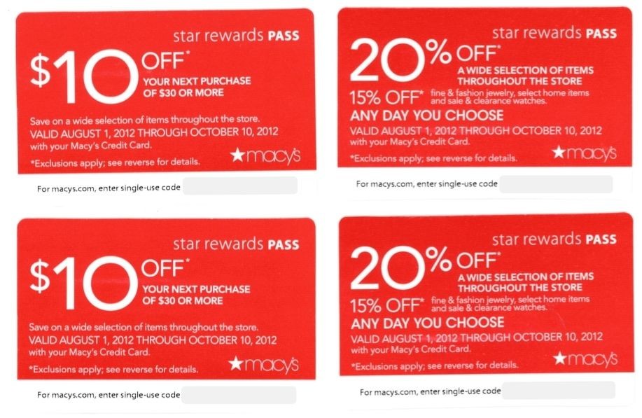 macy s coupons star rewards pass good through october