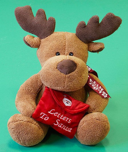 Letters to Santa Plush Moose 10 Tall New FREE SHIP ASAP Kids 