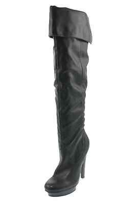 Steve Madden NEW Irinna Black Platform Over The Knee Boots Heels Shoes 