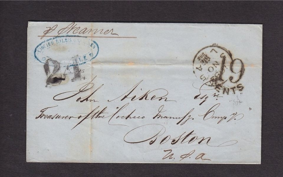 FRANCE 1852 SFL FORDATI & COXHEAD LONDON FORWARDER MARSEILLE TO 