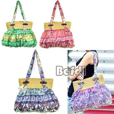   Style Nature Straw Plaited Shoulder Bags Sand Beach Bag Messenger Bag