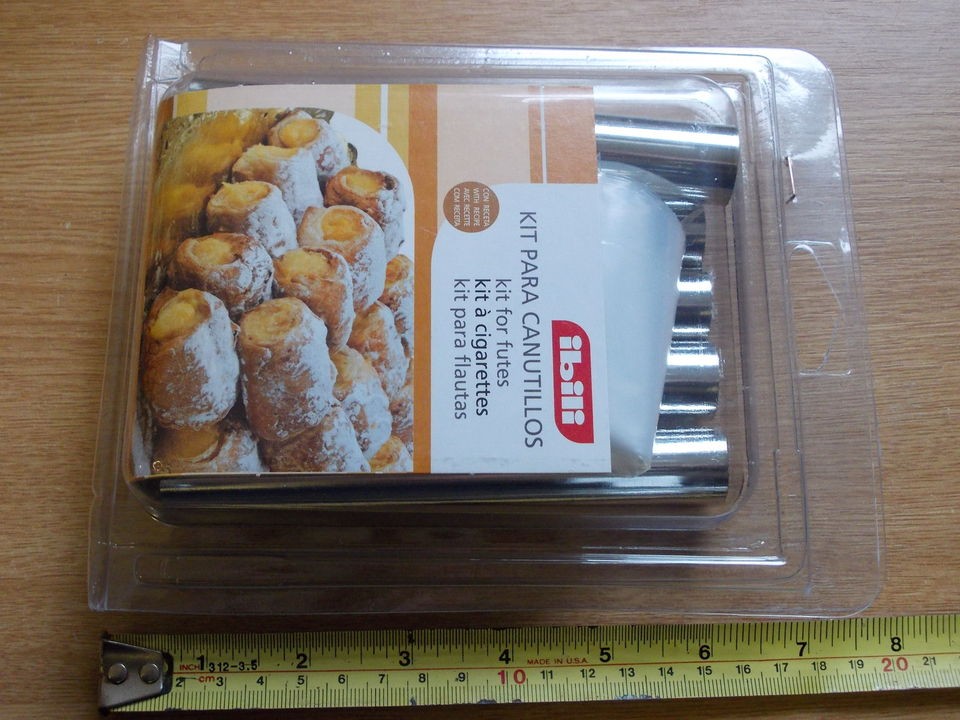   canutillos flute SET KIT tubes bags , long  doughnut filler  nozzle