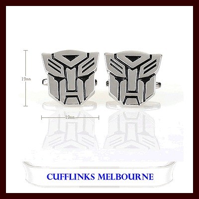 Stainless Steel Mens Silver Transformers Autobots Cufflinks