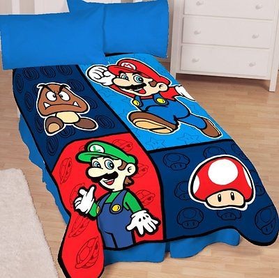 NINTENDO SUPER MARIO BROTHERS 50 X 60 Microraschel THROW BLANKET NEW