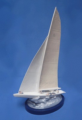 Lladro Regatta Retired Rare under Sports Americas Cup Sailboat from 