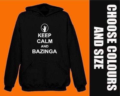 the BIG BANG THEORY keep calm and BAZINGA Hoodie SHELDON BNWT hoody