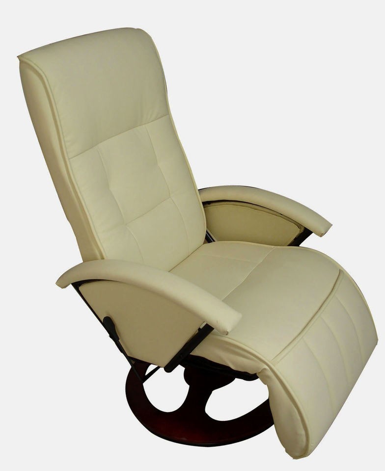   Creme White Office TV Home Theater Recliner Massage Chair 7919   NEW