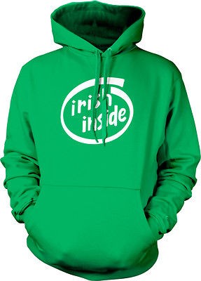 Irish Inside Intel Font Design Ireland National Ethnic Pride Hoodie 