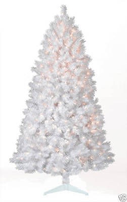 Newly listed 6.5 White Pine Pre Lit w/ Clear Lights Christmas Tree 