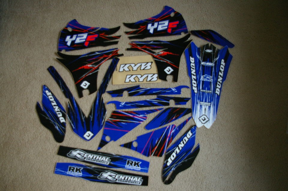 FLU TSI BLUE TEAM GRAPHICS & BACKGROUNDS YAMAHA YZ450F 2010 2011 